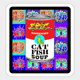 Epic Cat fish Soup Pop Art Sticker